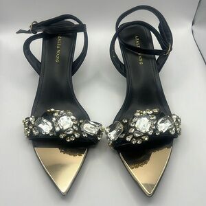Azalea Wang TILLY-BLACK STILETTO SANDAL size 8